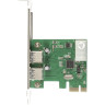 Контроллер EXEGATE EXE-319 PCI-E 2,0, 2xUSB 3,0 ext, разъем доп.питания EX283718RUS
